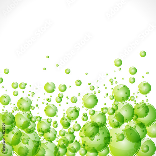 Green Bubbles Background