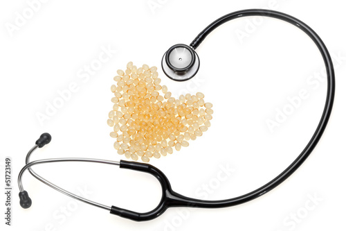 Garlic oil capsules for healthy heart photo