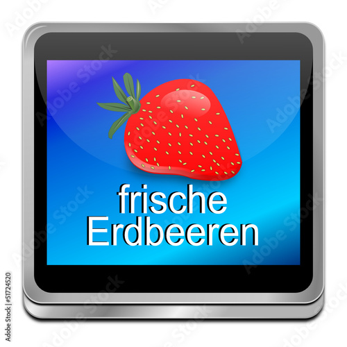 frische Erdbeeren Button