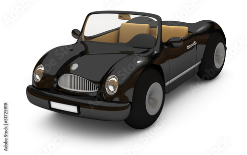 3d-rendering of a black car