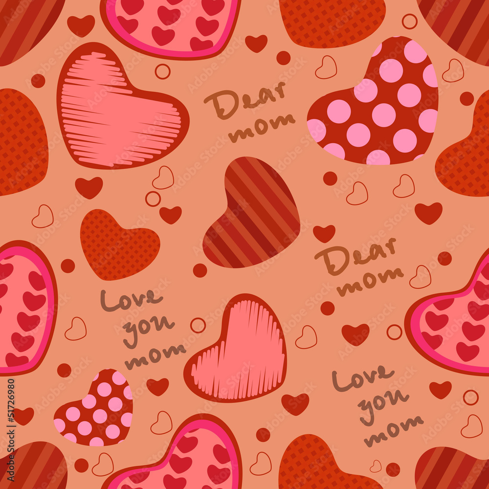 Seamless Patterns for Mothers Day celebration. Seamless Patterns for Mothers Day celebration.