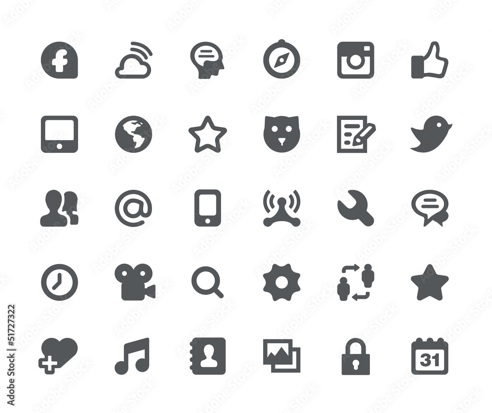 Social media network icon set Social media network icon set
