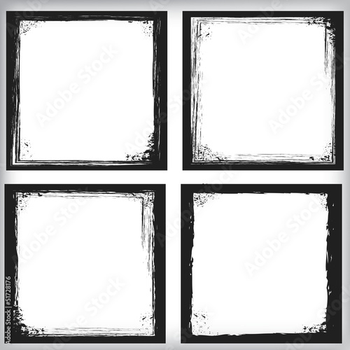 Set of grunge frames. vector illustration.