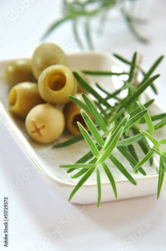 Olives and rosemary