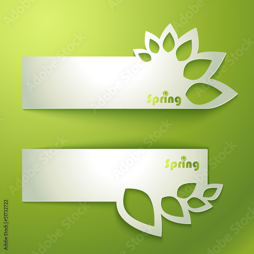 Abstract green banner