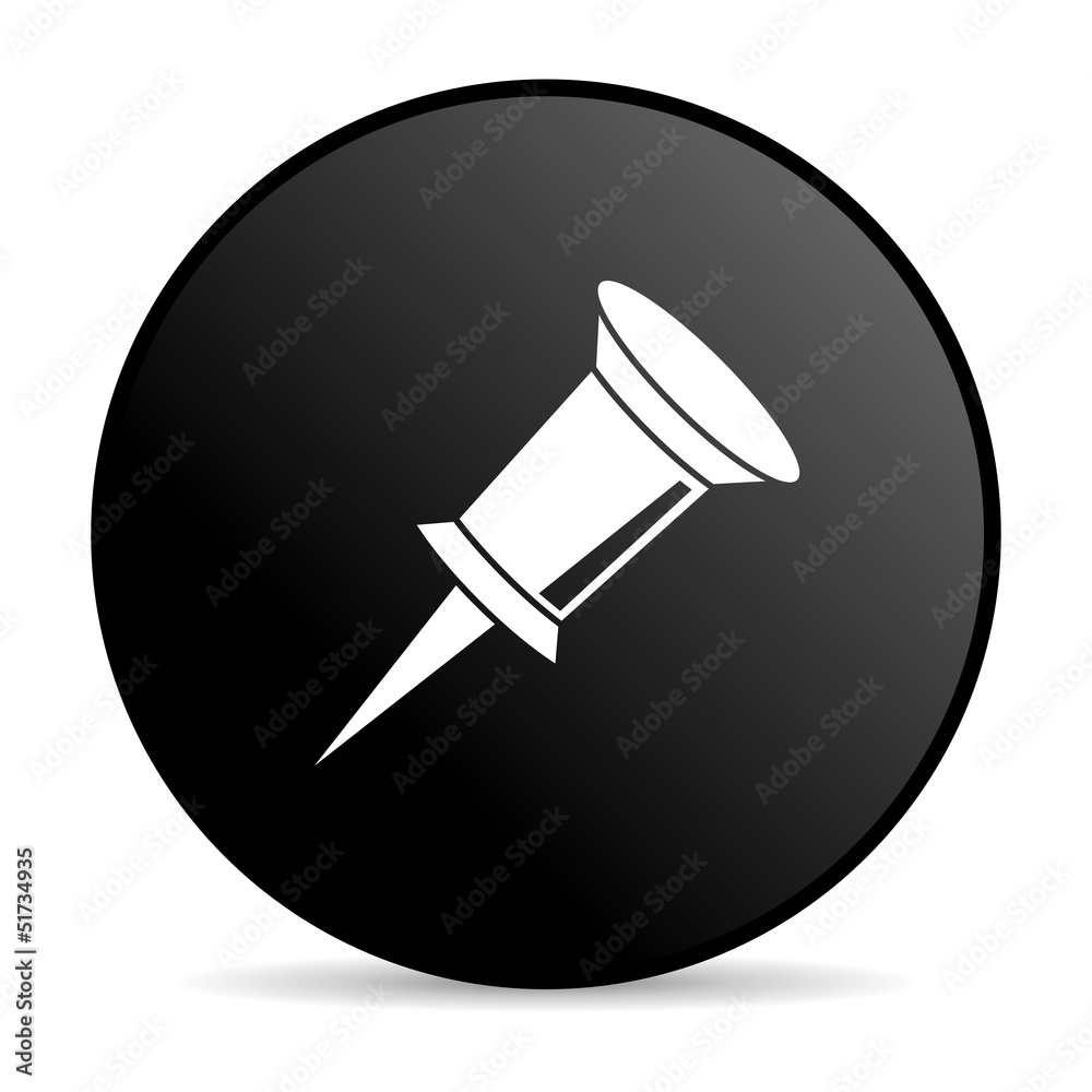 pin black circle web glossy icon pin black circle web glossy icon