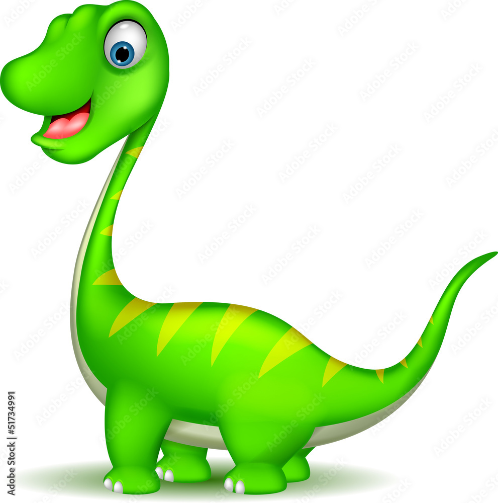 cute Cartoon dinosaur vector - obrazy, fototapety, plakaty 