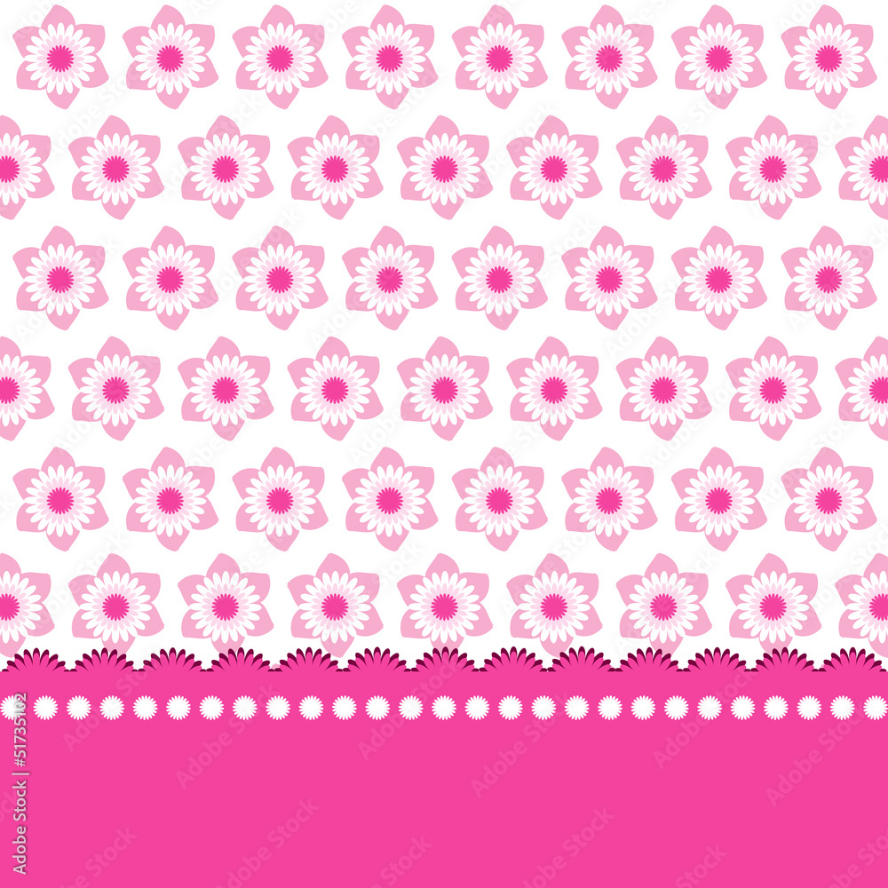 Cute pink floral background