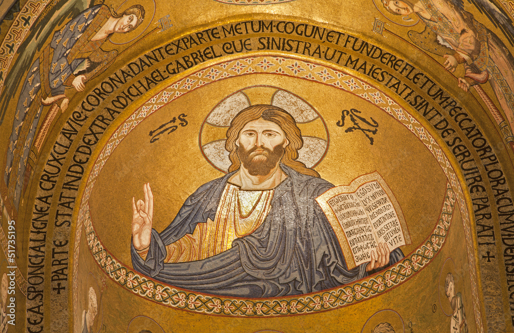 Palermo - Mosaic of Jesus Christ from Cappella Palatina
