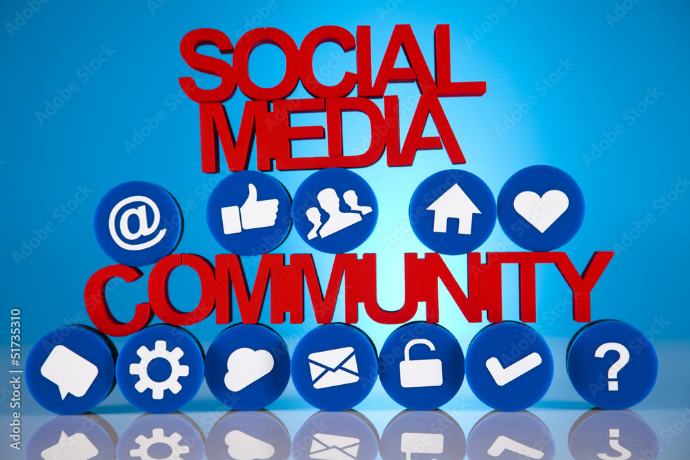 Internet concept with social media