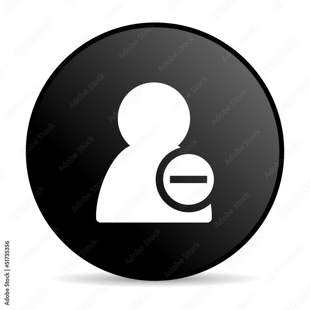remove contact black circle web glossy icon remove contact black circle web glossy icon