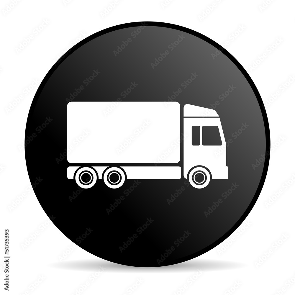 delivery black circle web glossy icon delivery black circle web glossy icon