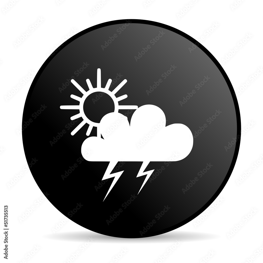 weather forecast black circle web glossy icon weather forecast black circle web glossy icon