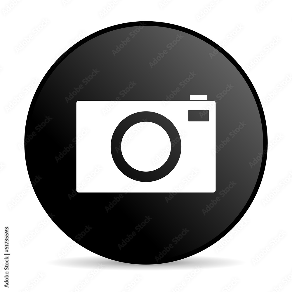 camera black circle web glossy icon camera black circle web glossy icon