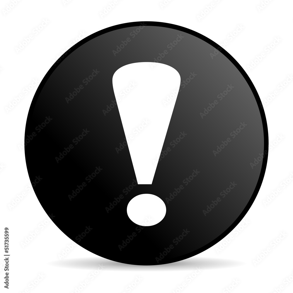 exclamation sign black circle web glossy icon exclamation sign black circle web glossy icon