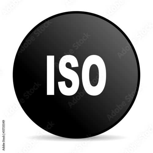 iso black circle web glossy icon