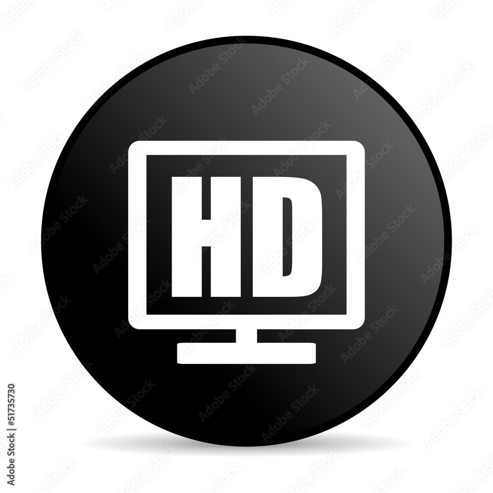 hd display black circle web glossy icon hd display black circle web glossy icon