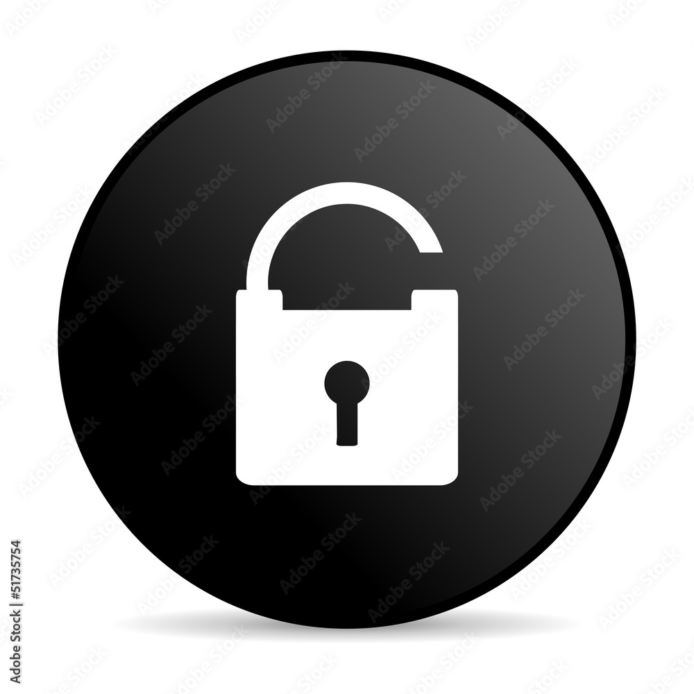 padlock black circle web glossy icon padlock black circle web glossy icon