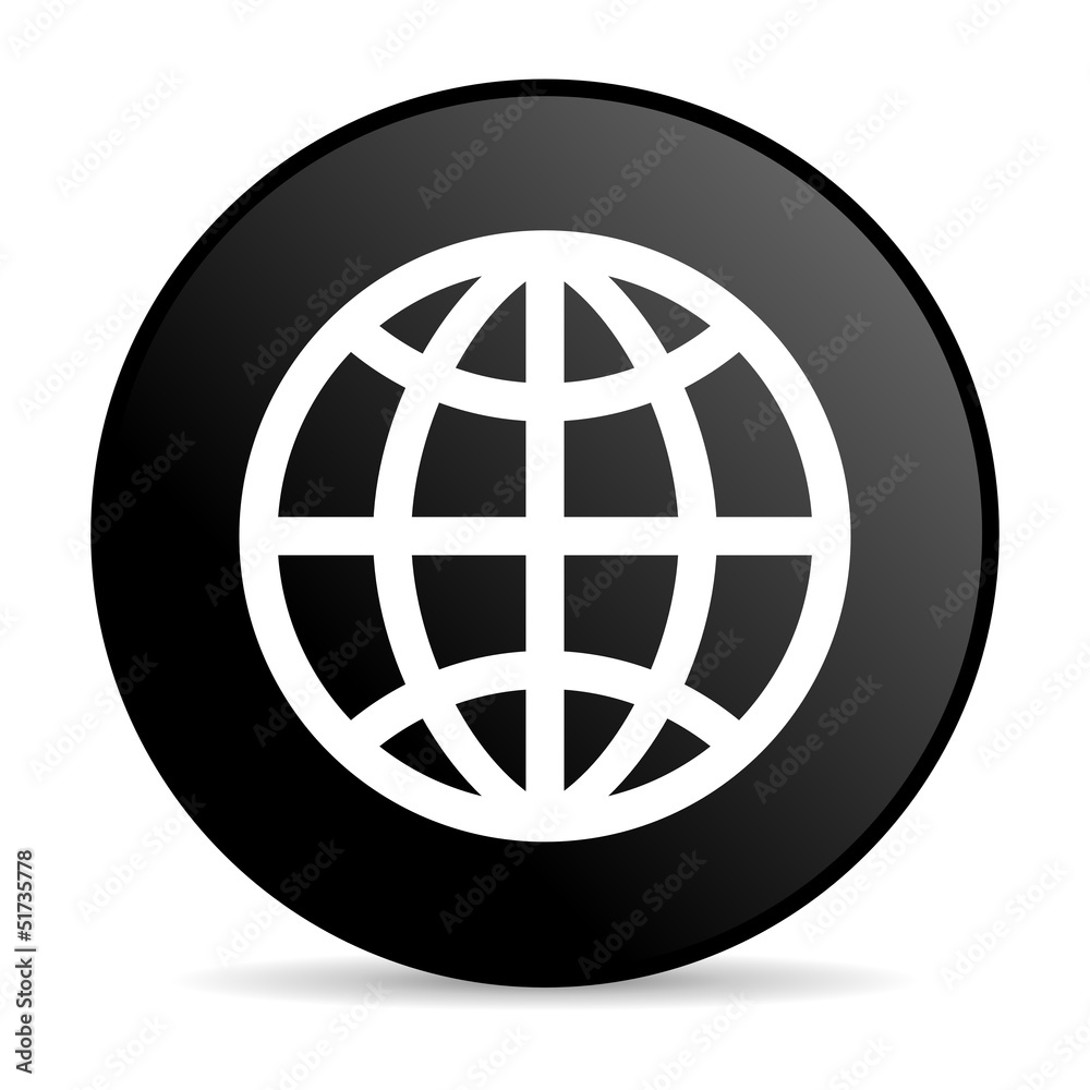 earth black circle web glossy icon earth black circle web glossy icon