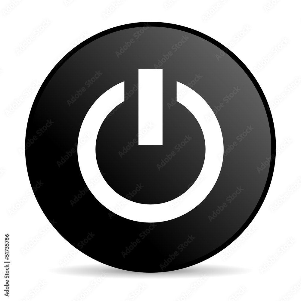 power black circle web glossy icon power black circle web glossy icon