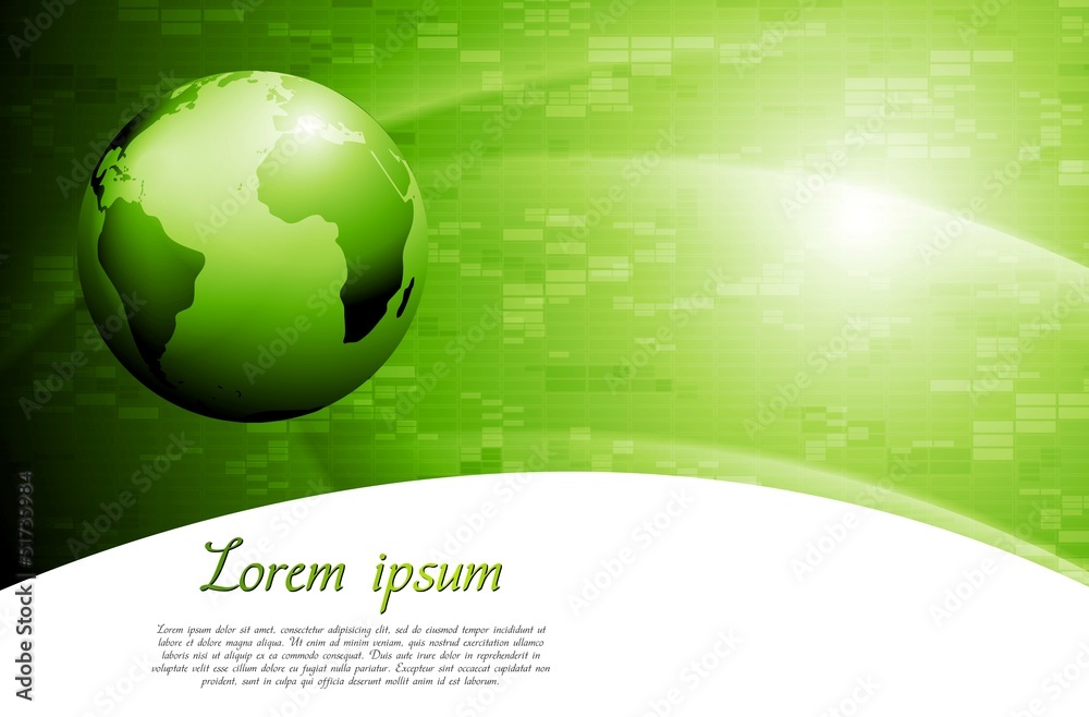 Green colourful tech vector background