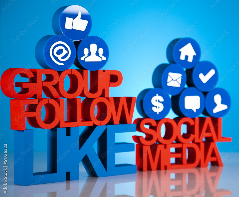 Social media network connection concept Social media network connection concept