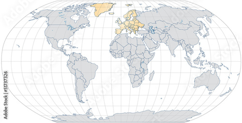 Landkarte von Europa und der Welt