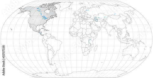Landkarte von Nordamerika und der Welt