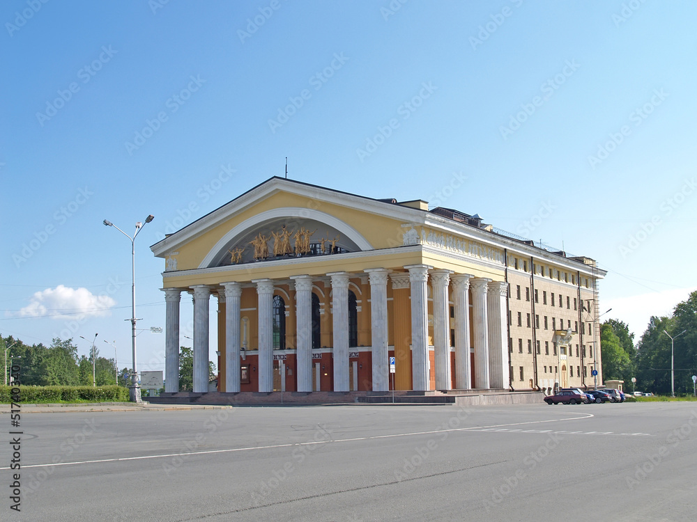 Naklejka premium Petrozavodsk. Musical theater and Russian drama theater of the R