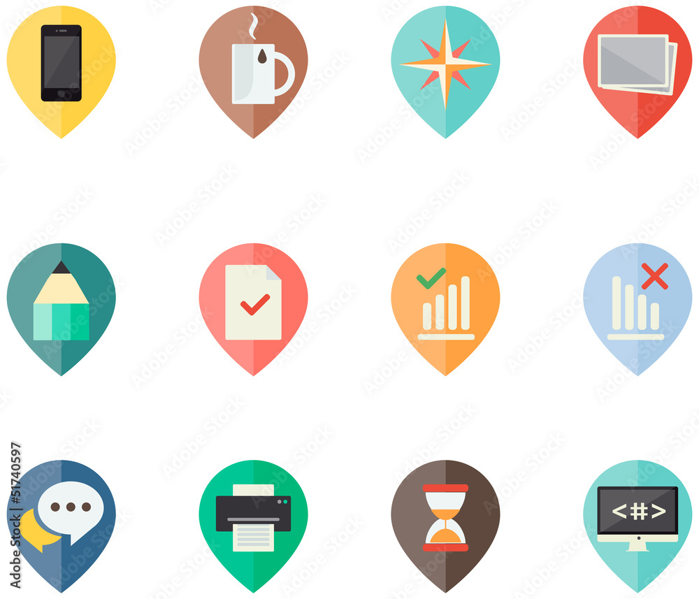 flat icons