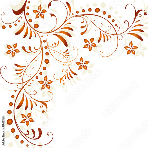  floral, flora, blatt, blätter, blüte, orange, herbst, sommer,  