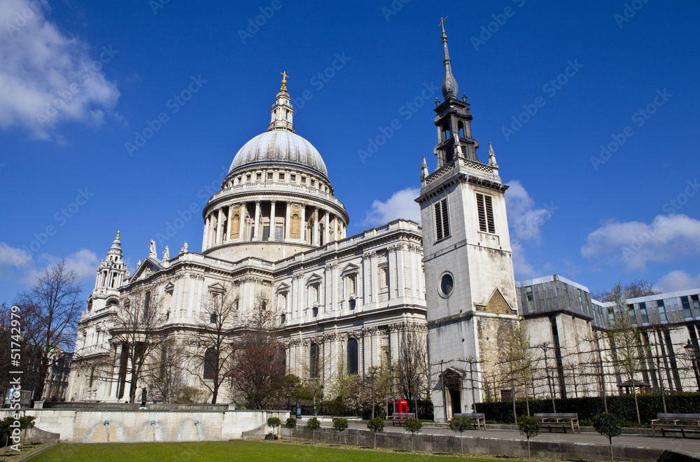 St. Paul's Cathedral and the Tower of the Former St. Augustine C