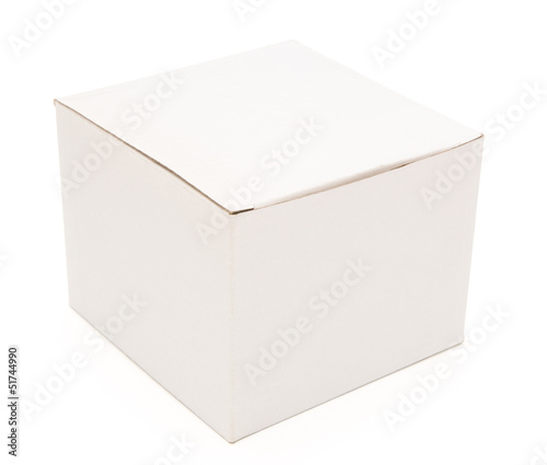 closed white box with clipping path