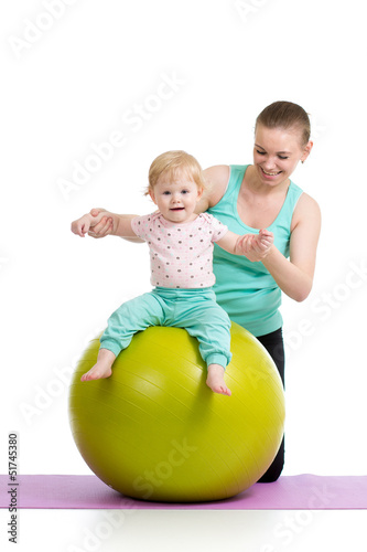 mother with baby having fun...