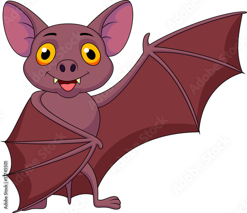 Bat cartoon waving