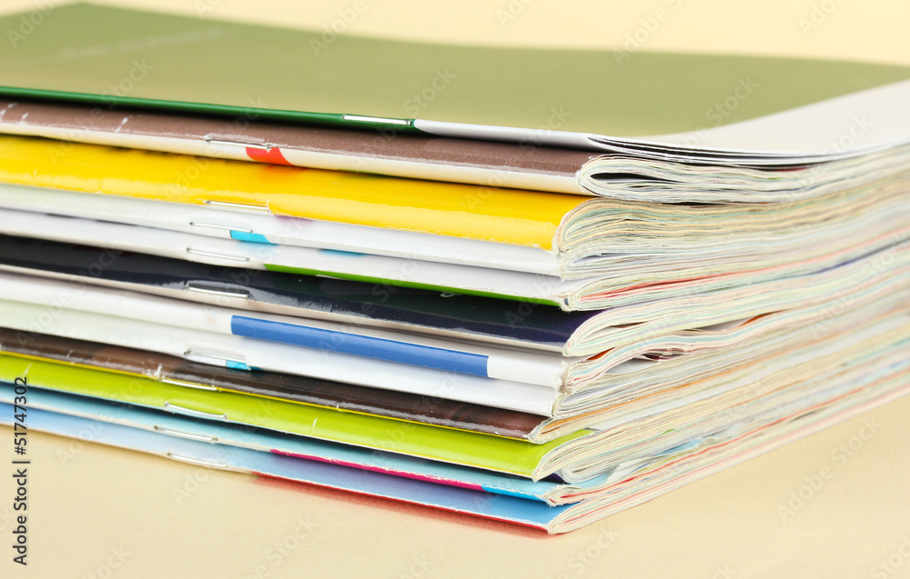 Many magazines close-up Many magazines close-up