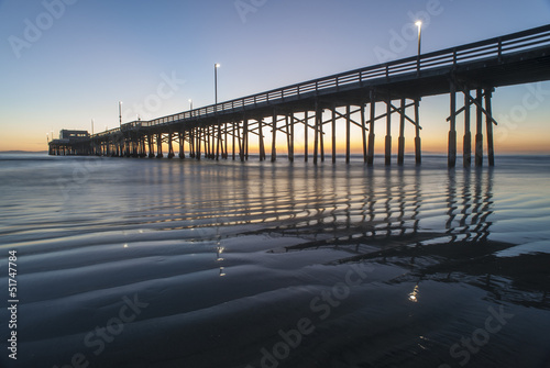 newport beach pier silhouette
