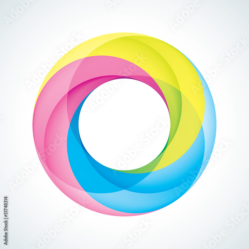 Abstract Infinite loop logo template. Corporate icon. 5 Pieces S