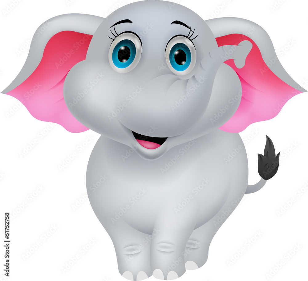 Obraz premium Cute elephant cartoon