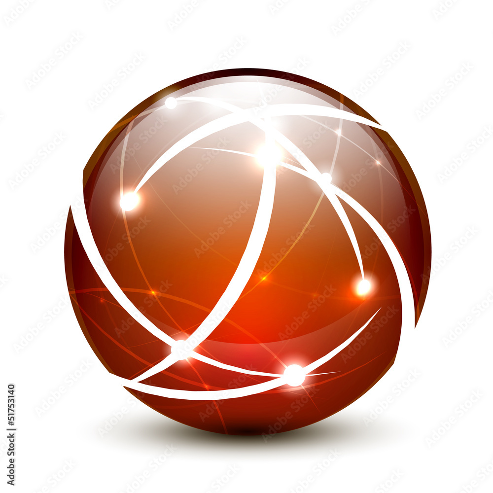 Fototapeta premium Vector communication globe icon concept