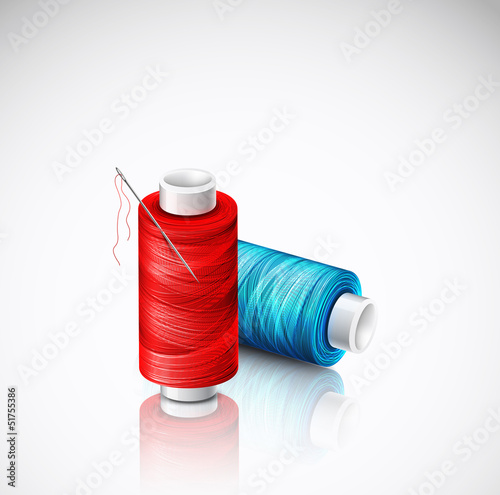 Isolated bobbins of thread