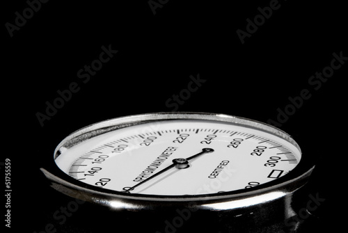 Sphygmomanometer isolated on black background