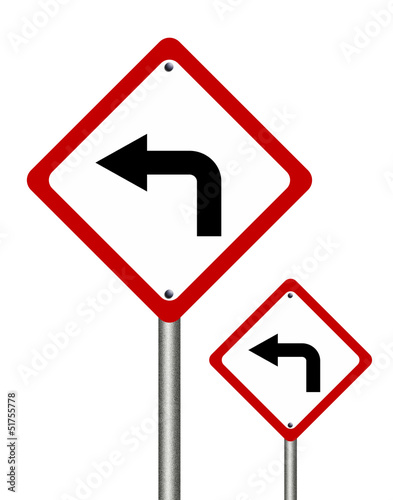 Turn left traffic sign Free Download Turn left traffic sign - GFXLoad