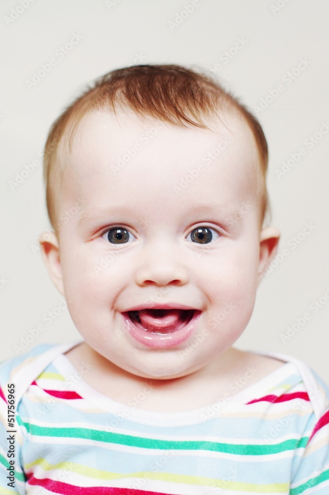 portrait of nice smiling baby