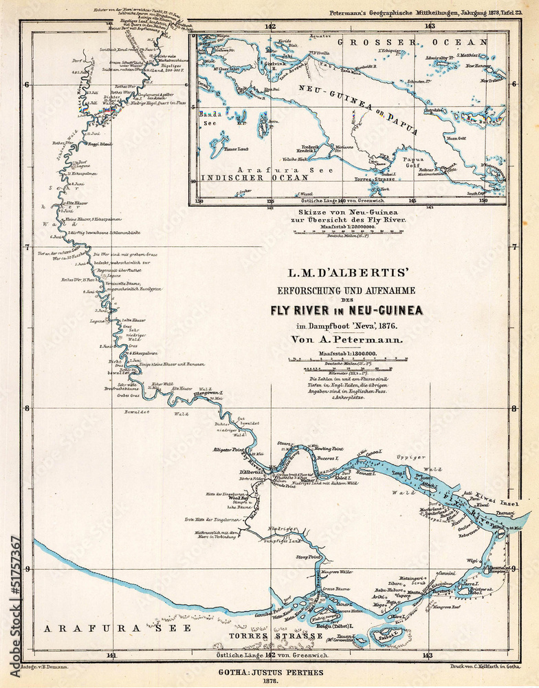 Papua New Guinea retro map