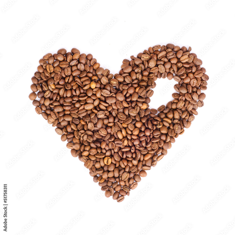 heart from coffee beans heart from coffee beans
