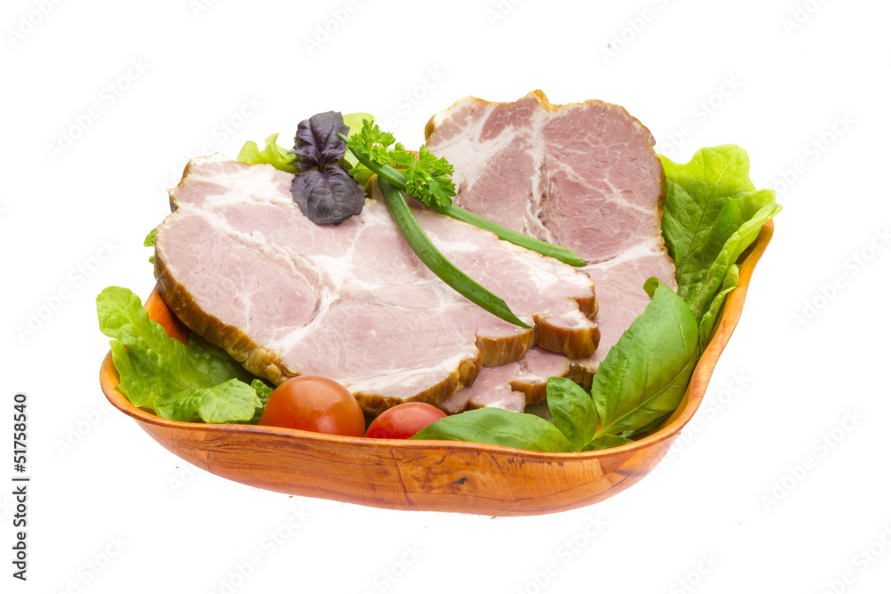 Bacon with vegetables