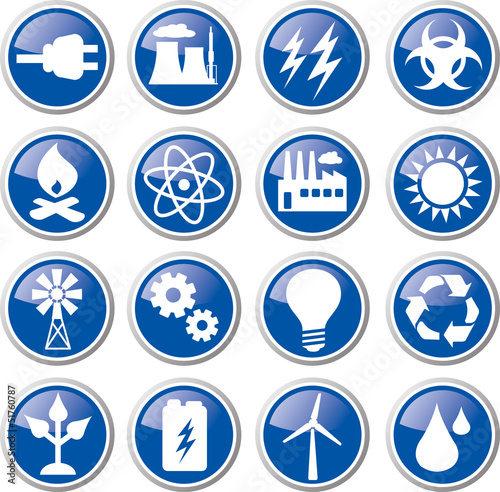 energy power icon set