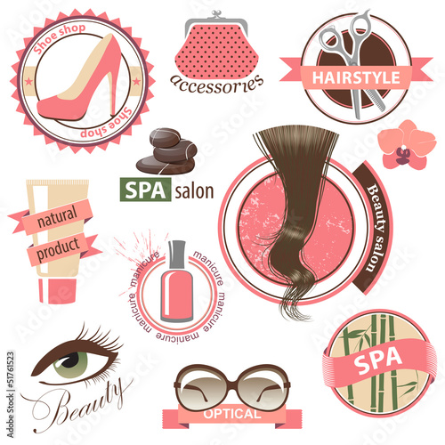 beauty and fashion emblems