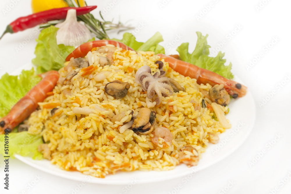 Seafood pilaf Seafood pilaf